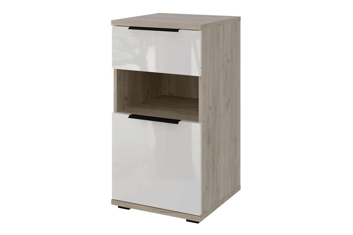 Комод 1 ящик 1 дв. АльянсБелый глянец