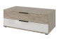 Тумба под ТВ 2 ящика Альянс Дуб Крафт / Белый глянец