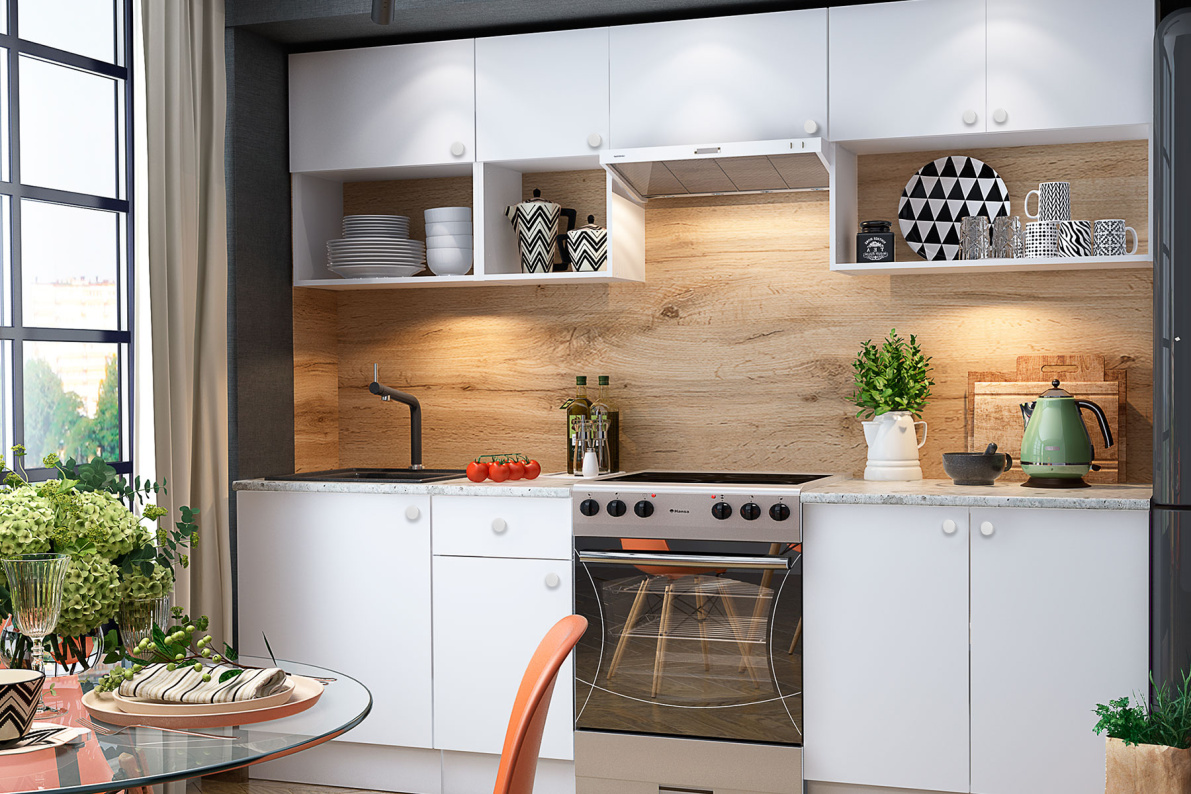 Кухня Бэлла Белый 2,4 м