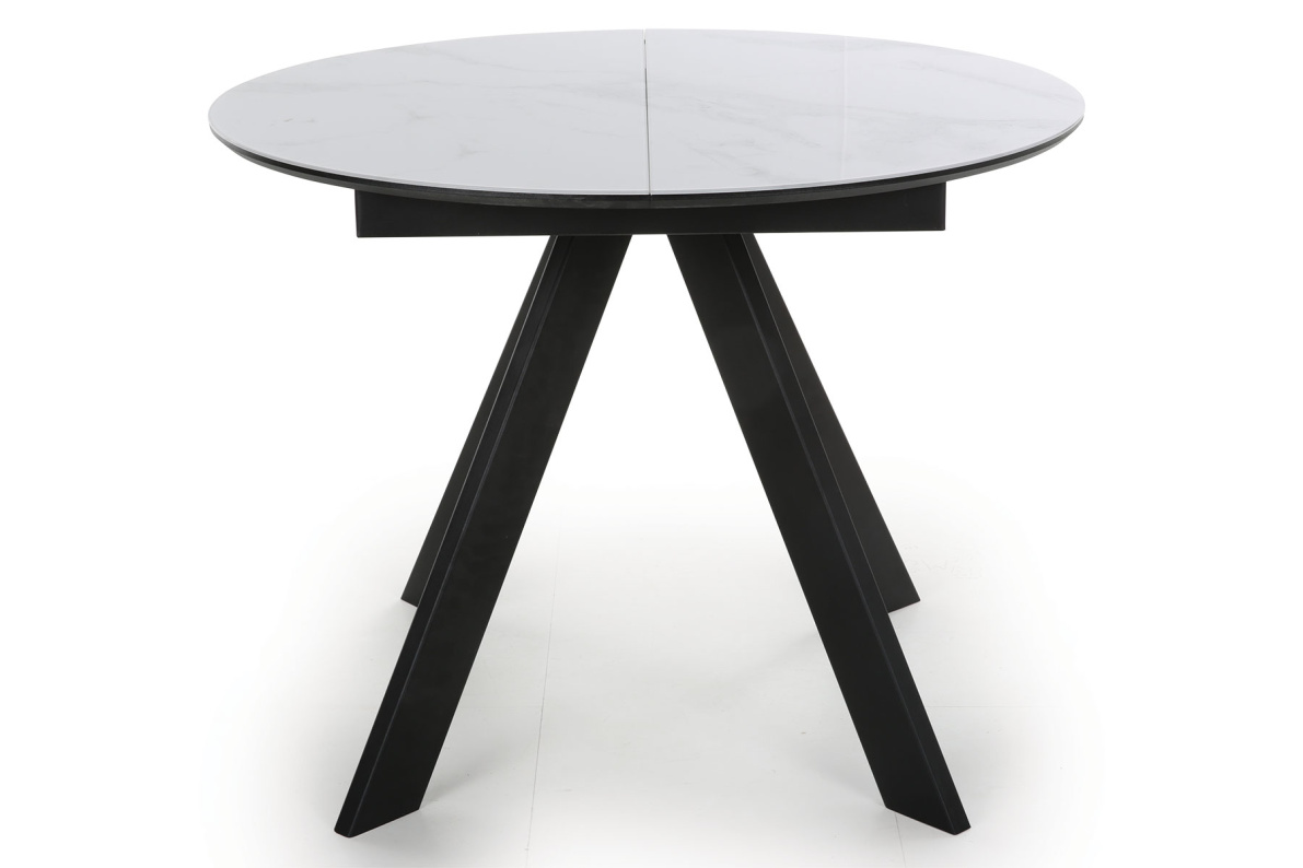 Стол обеденный Бонжур Белый мрамор/Черный, фото 2