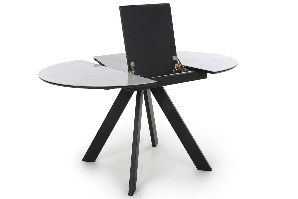 Стол обеденный Бонжур Белый мрамор/Черный, фото 3