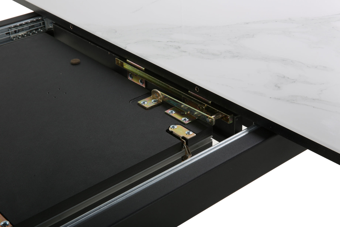 Стол обеденный Бонжур Белый мрамор/Черный, фото 6