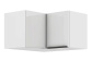 Шкаф навесной угловой 60 х 36 х 60 см Калипсо Белый глянец