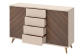 Комод 2 двери 4 ящика Хармони Древесный / Миндаль бежевый/, фото 3