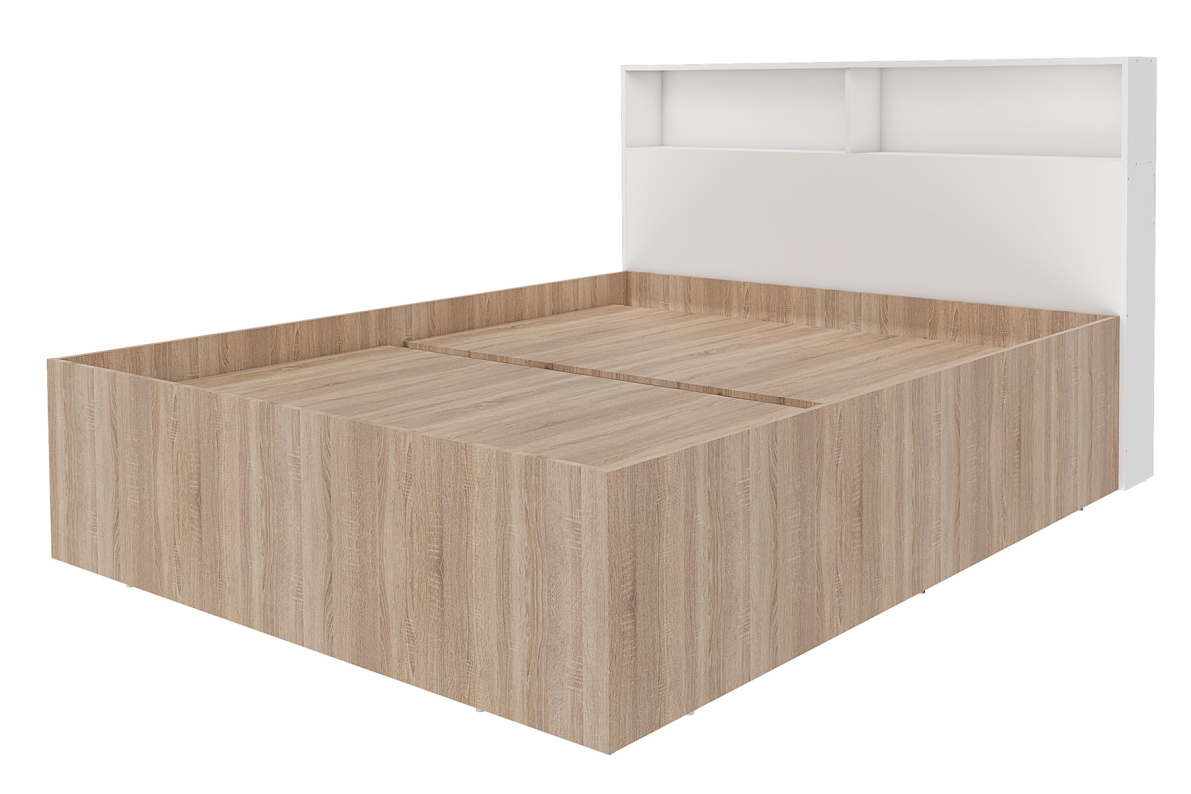 Кровать со спинкой с полками Илга, фото 2