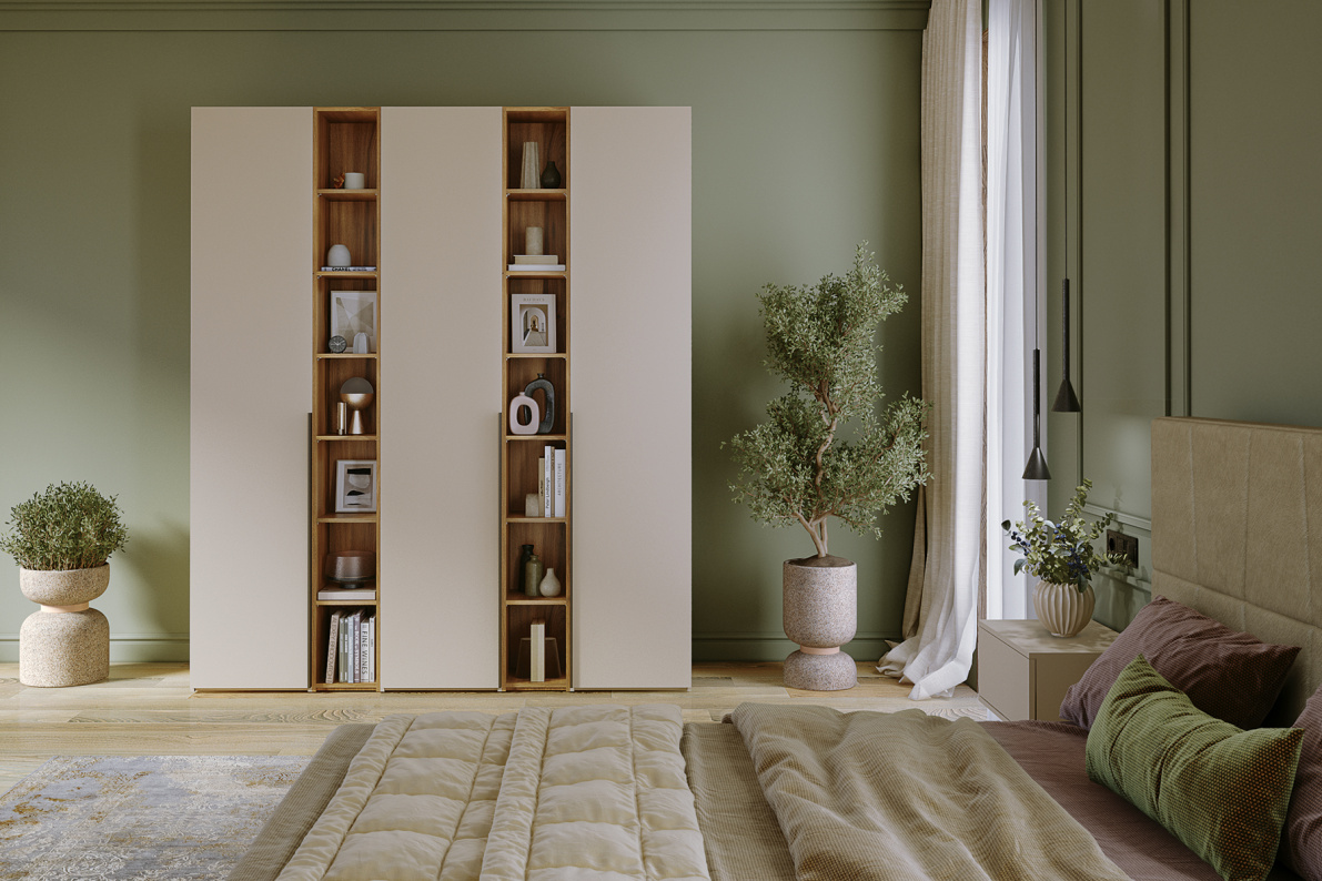 Шкафы Лаура 2038 №2Кашемир серый