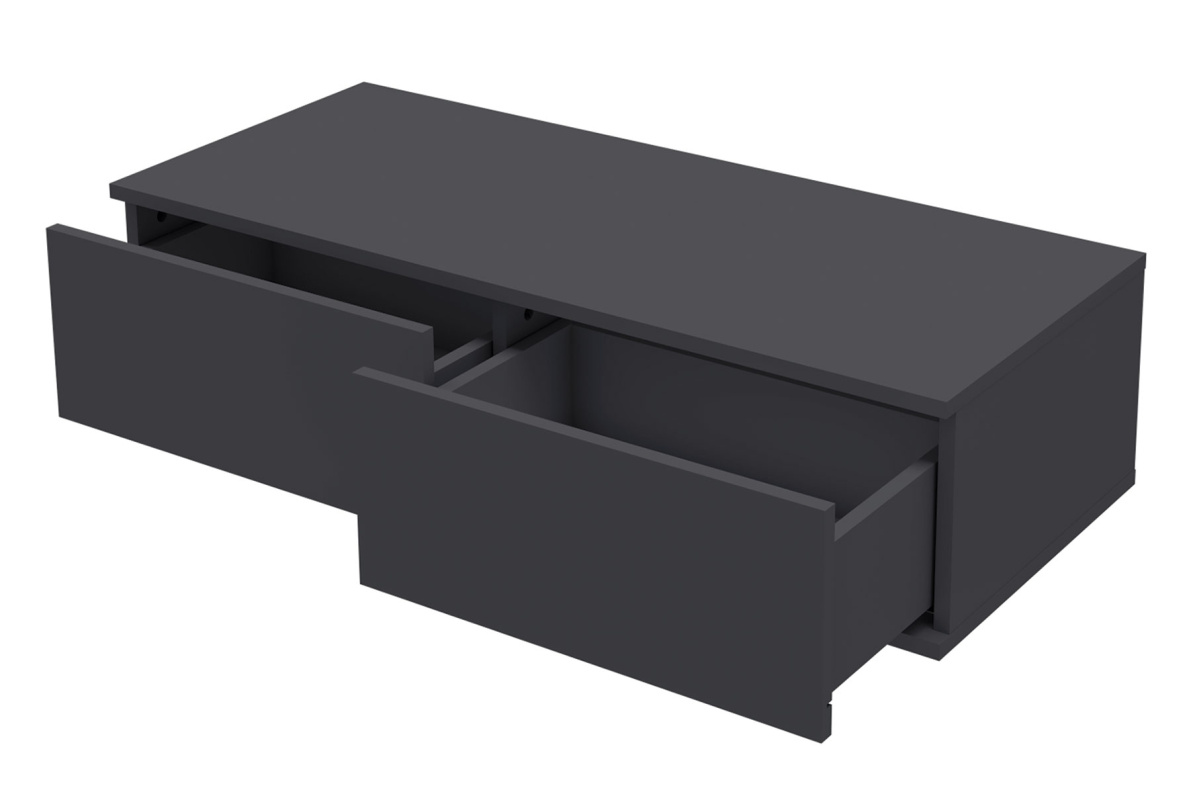 Тумба 2 ящика (99х24,8х41,4) Серый уголь Лаура