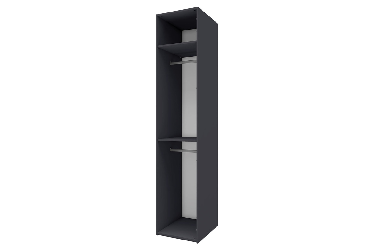 Шкаф 1-дверный с зеркалом Лаура 2 Серый уголь Лаура 2Серый уголь, фото 2