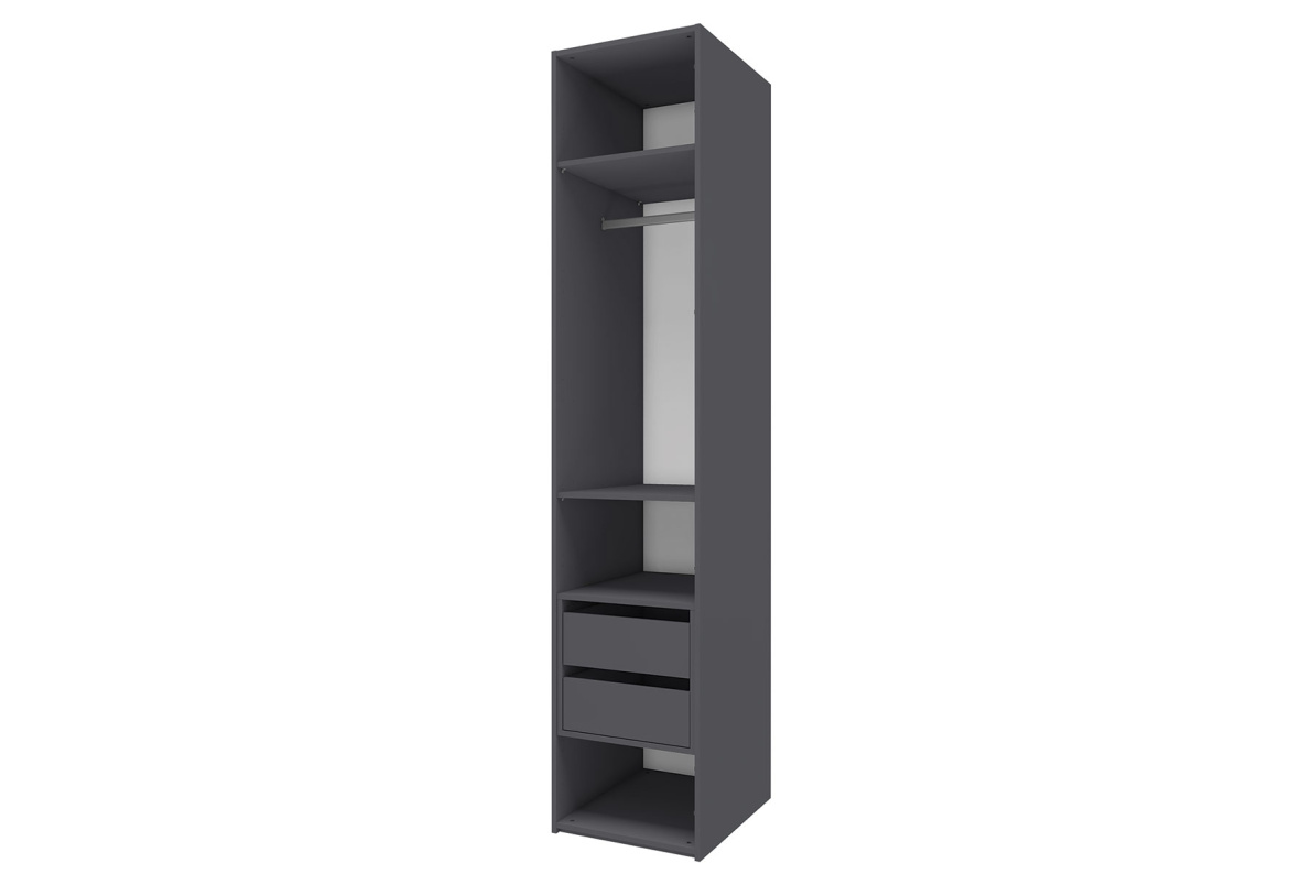 Шкаф 1-дверный с зеркалом Лаура 8 Серый уголь Лаура 8Серый уголь, фото 2