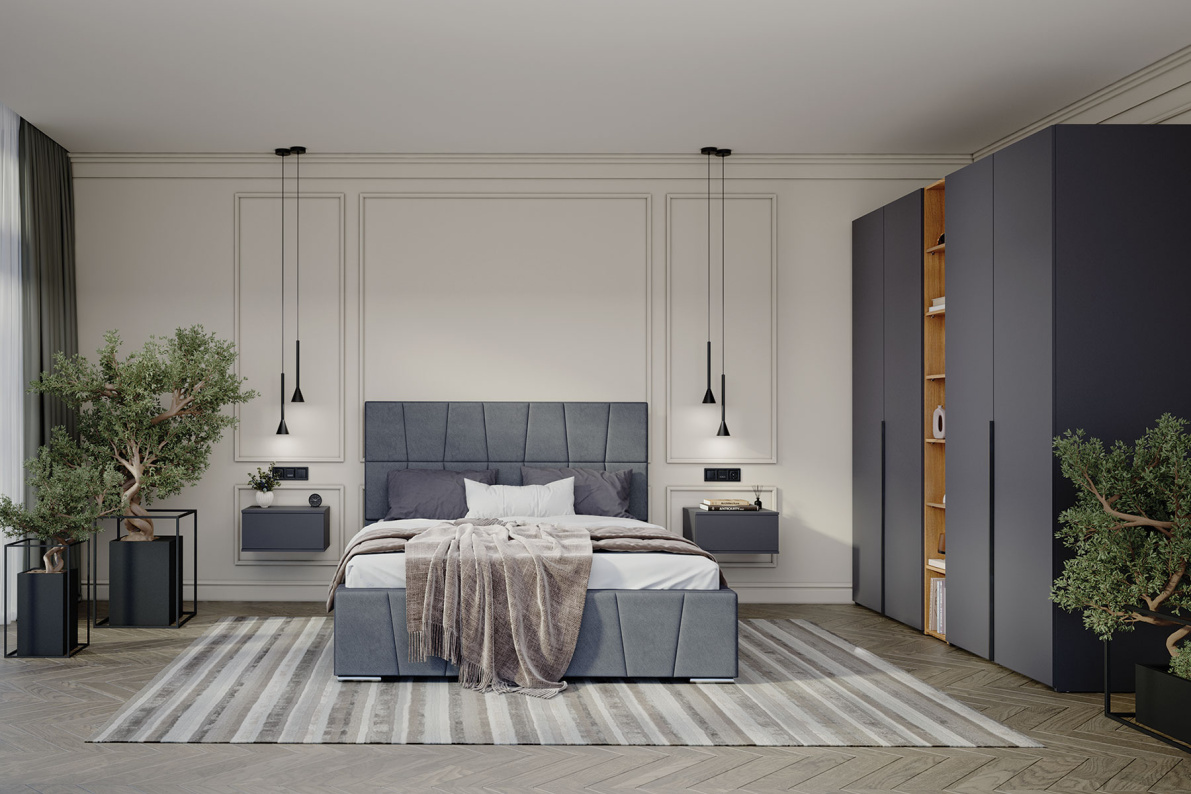 Спальня Лаура Серый уголь