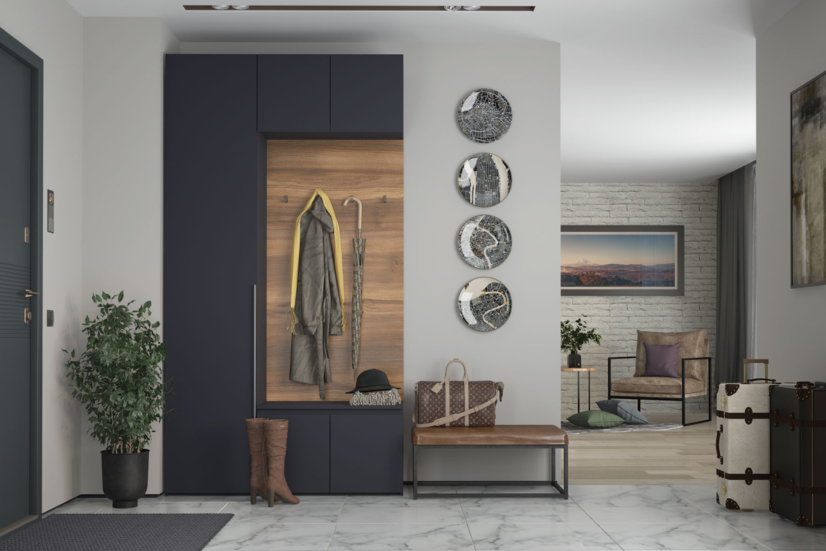 Прихожая Лаура Серый уголь 2 Лаура Серый уголь 2Серый уголь