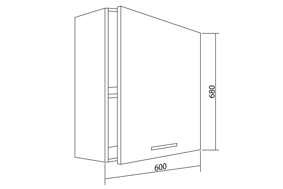 Шкаф навесной 60 см Lima СТЛ.308.02
