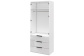 Шкаф 2-х дверный с ящиками, 90 см ЛюксБелый глянец, фото 5