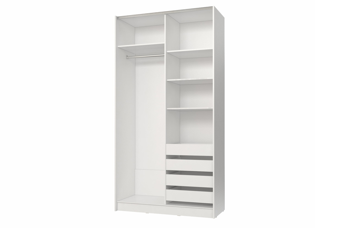 Шкаф-купе 2 дв. Марвин-3 с комодом, 1432Белый глянец, фото 2