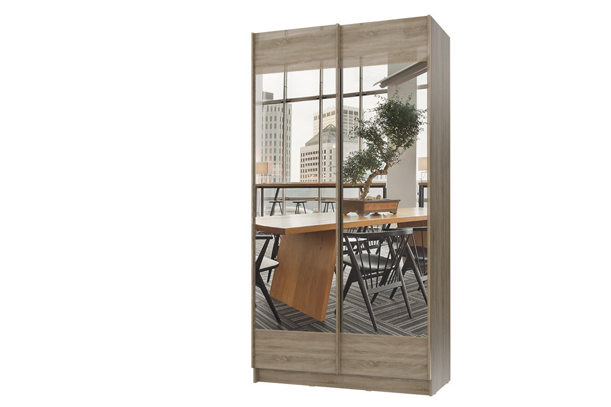 Шкаф-купе 2 дв. Марвин-3 с зеркаломДуб сонома глянец, фото 3