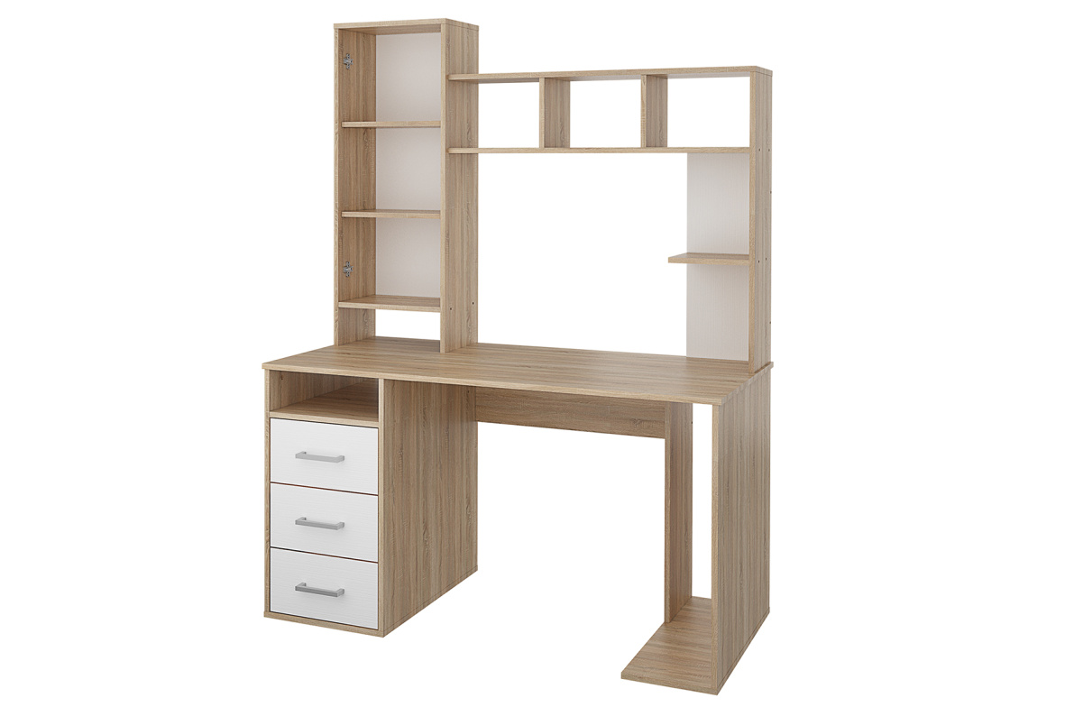 Стол компьютерный с надстройкой Мика СТЛ.165.16Белый, фото 2