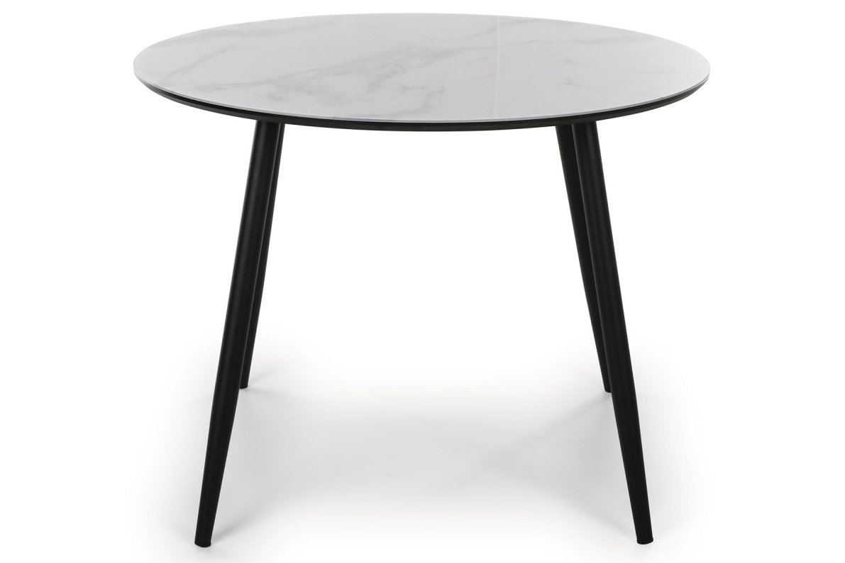 Стол обеденный Милтон Белый мрамор/Черный, фото 2