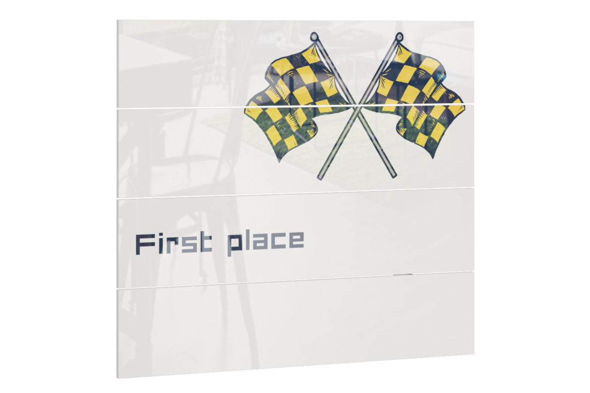 Фасады для комода Модерн - Квадро СТЛ.417.05Белый глянец