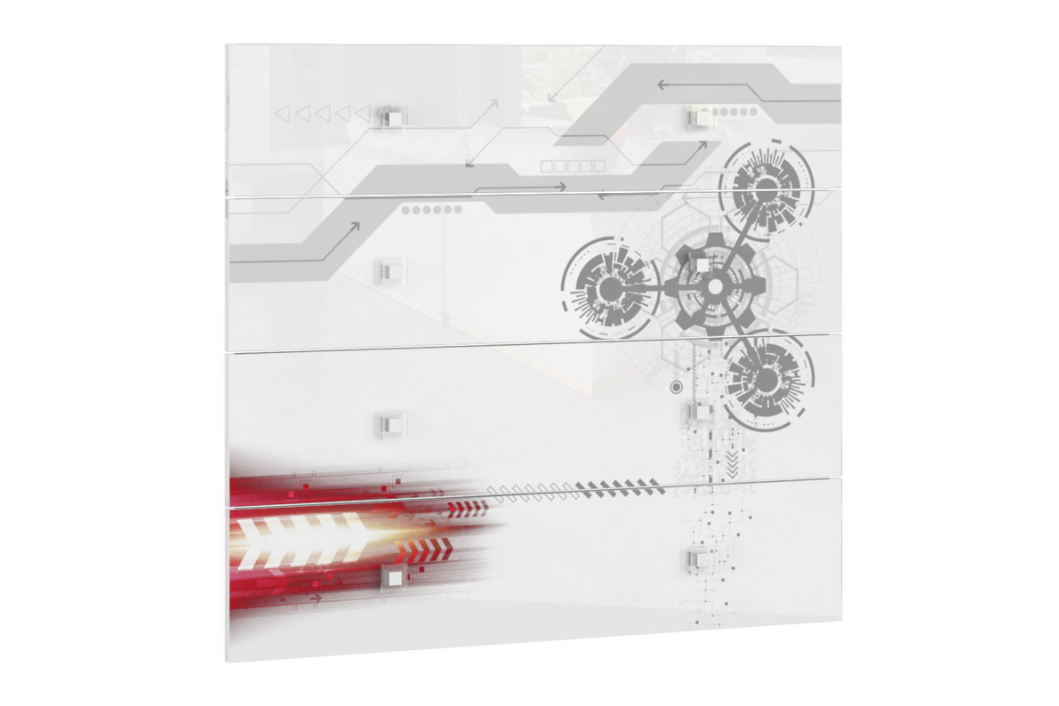 Комплект фасадов для комода Модерн - Техно СТЛ.328.05Белый глянец