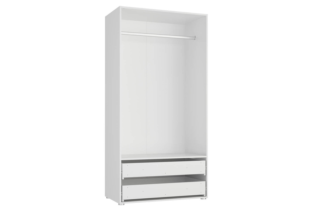 Шкаф 2-х дв. Модерн -ТехноБелый глянец, фото 2