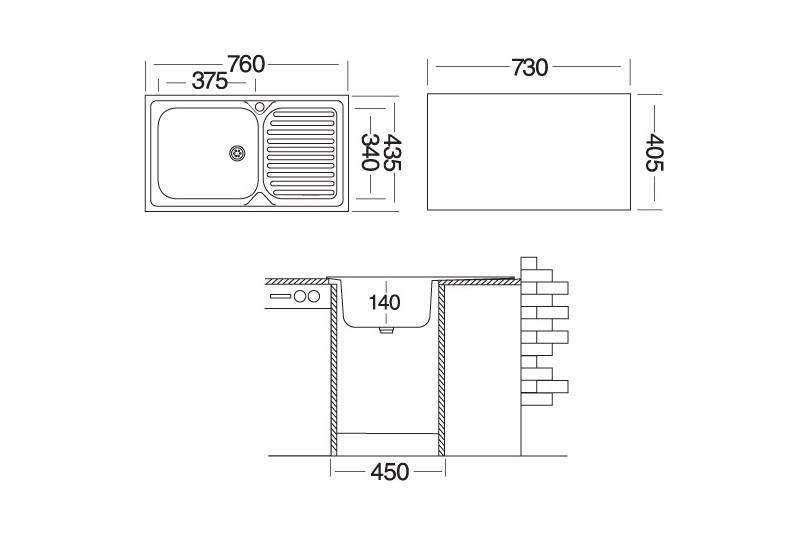 Мойка Юкинокс Классика CLM760.435 - 5K 2L врезная левая