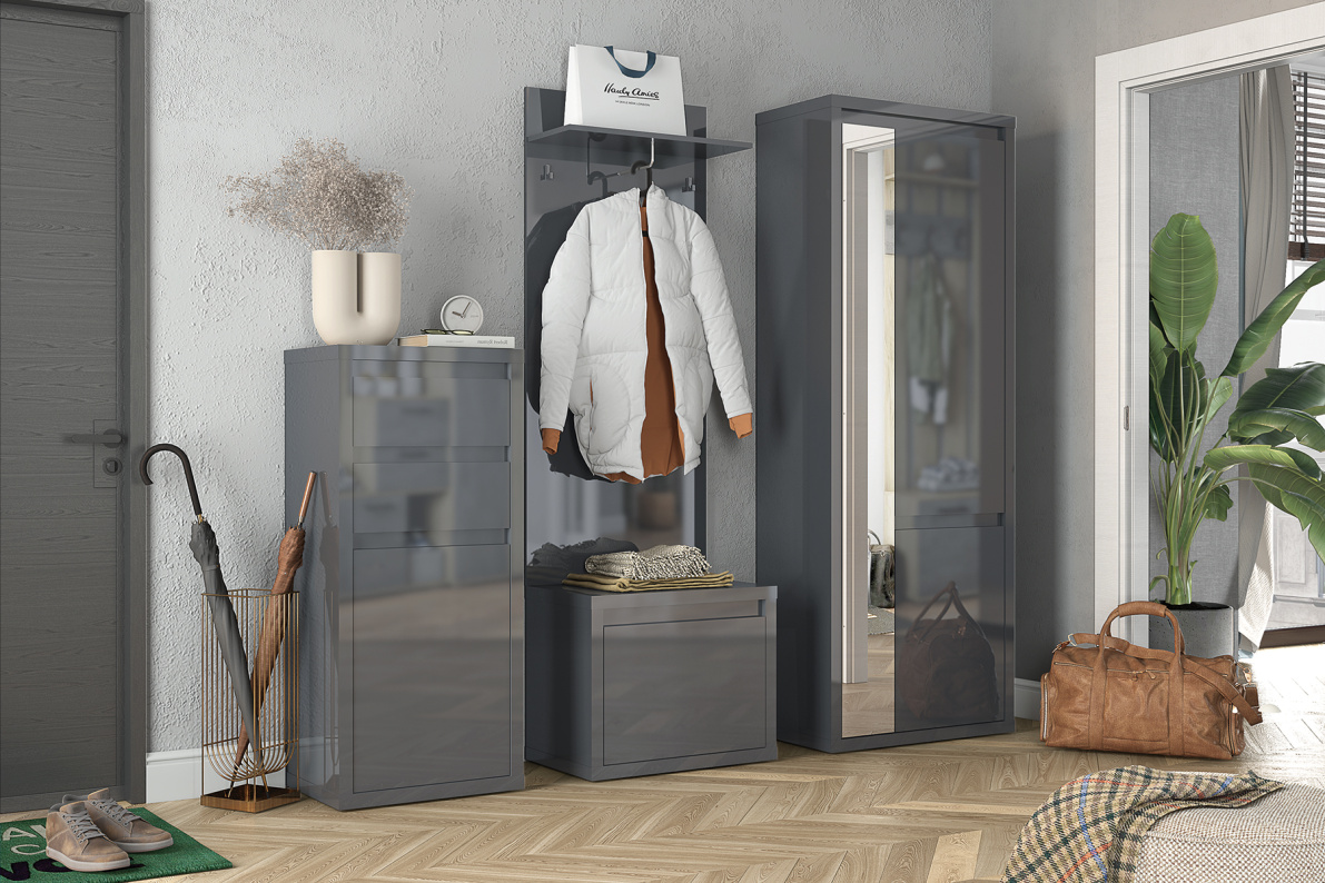 Прихожая Норден Серый глянецCерый глянец