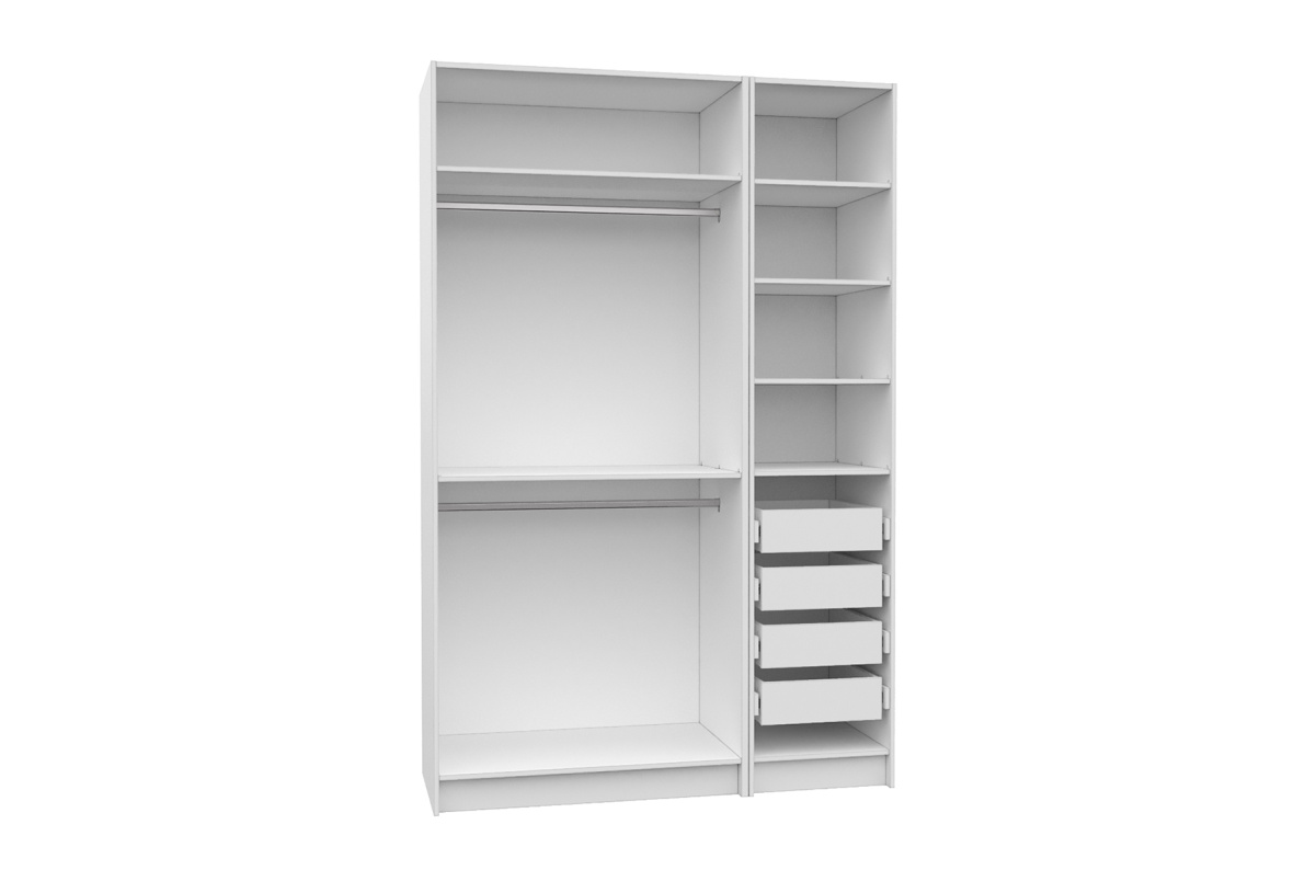 Шкаф 3-х дверный с фасадом МДФ и ящиками Оскар (компл.8)Белый, фото 2