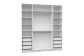 Шкаф 4-х дверный с зеркалом Оскар (компл.10)Белый, фото 2