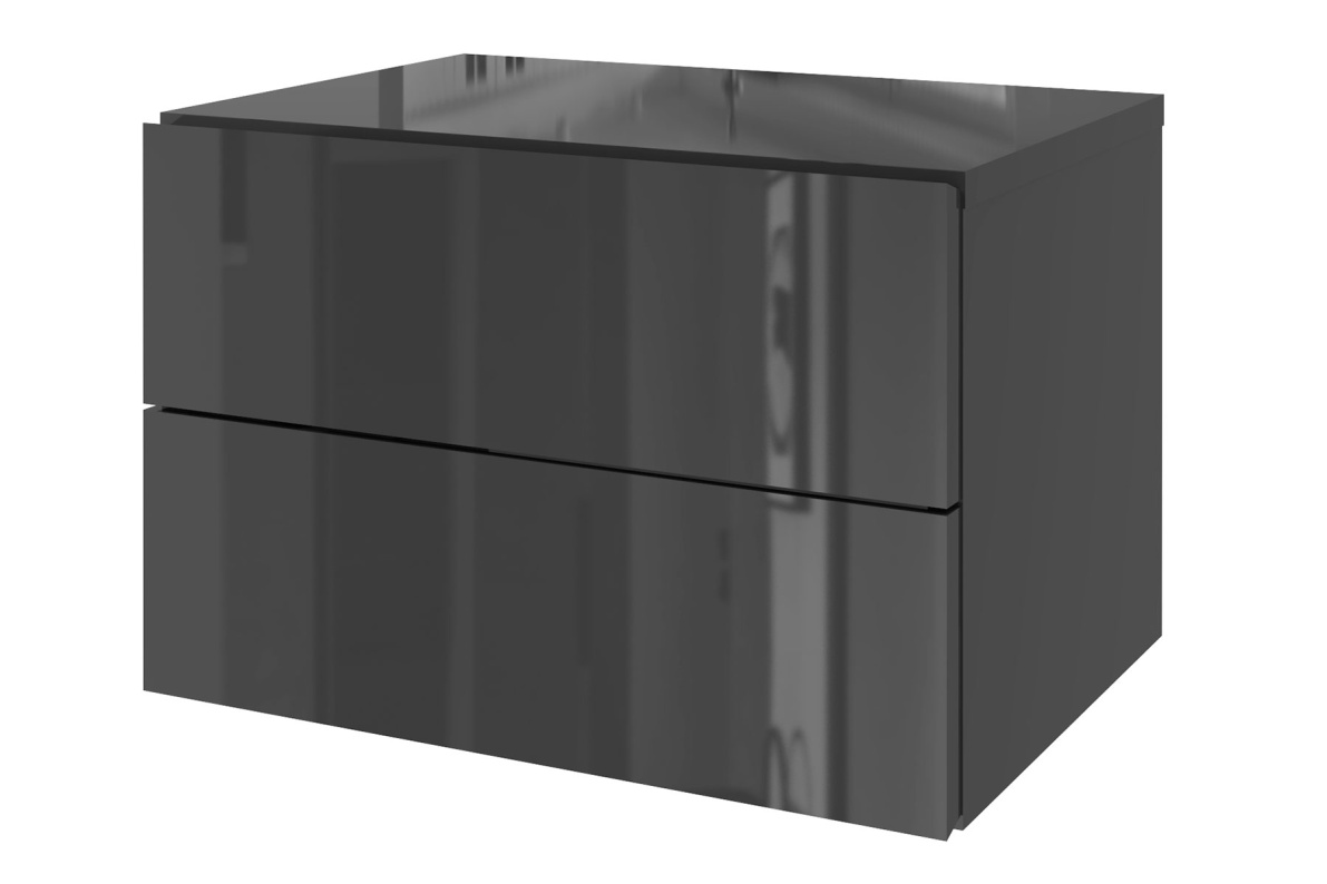 Тумба 2 ящика СатурнГрафит глянец, фото 4