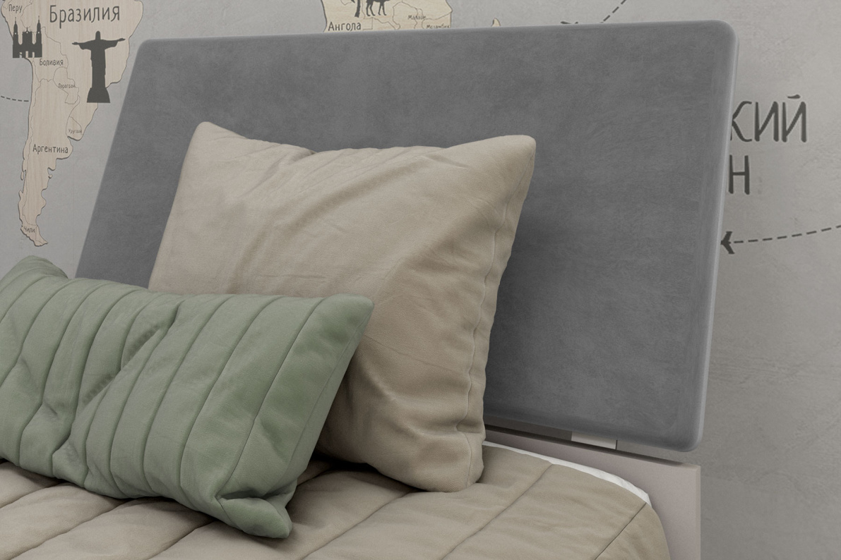 Односпальная кровать с основанием Софт (90 х 200 см), фото 3