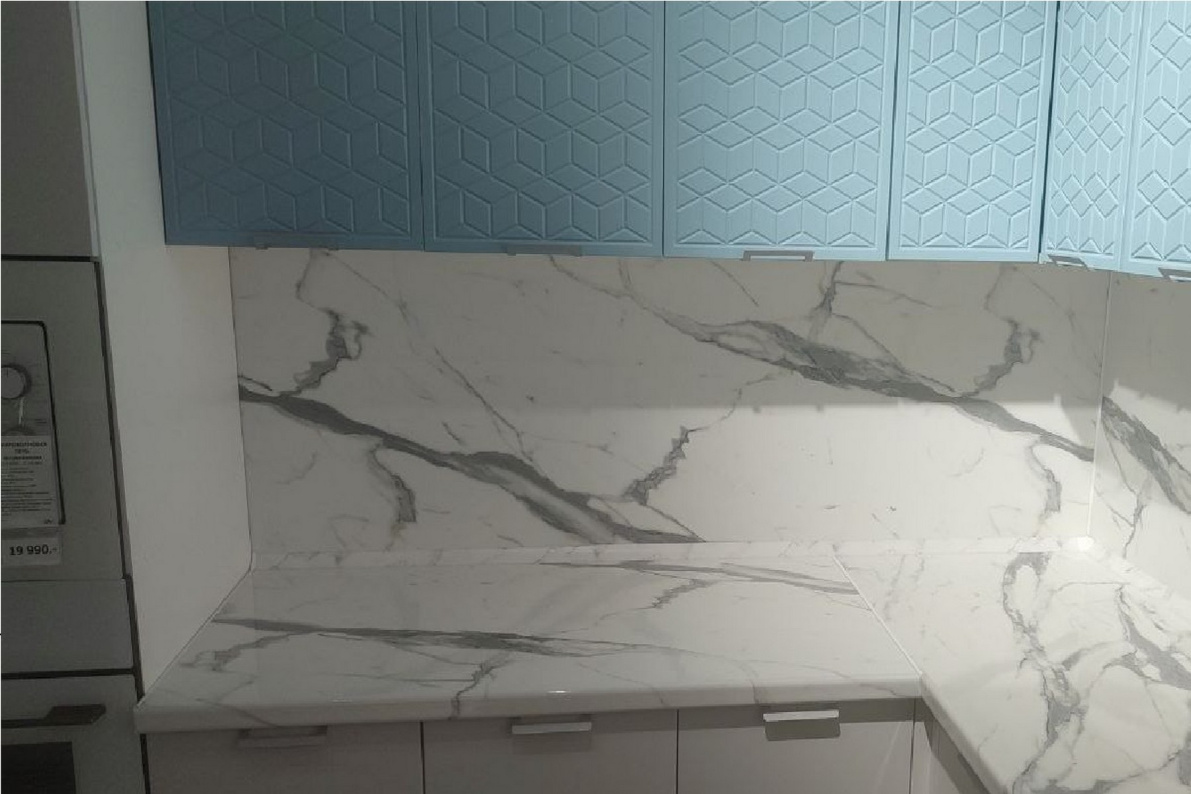 Столешница R3 Гранит Белый глянец