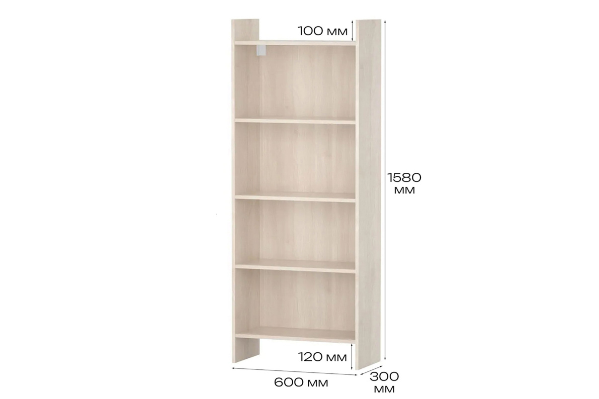 Стеллаж 60х30х158 см с полками Теви, фото 4