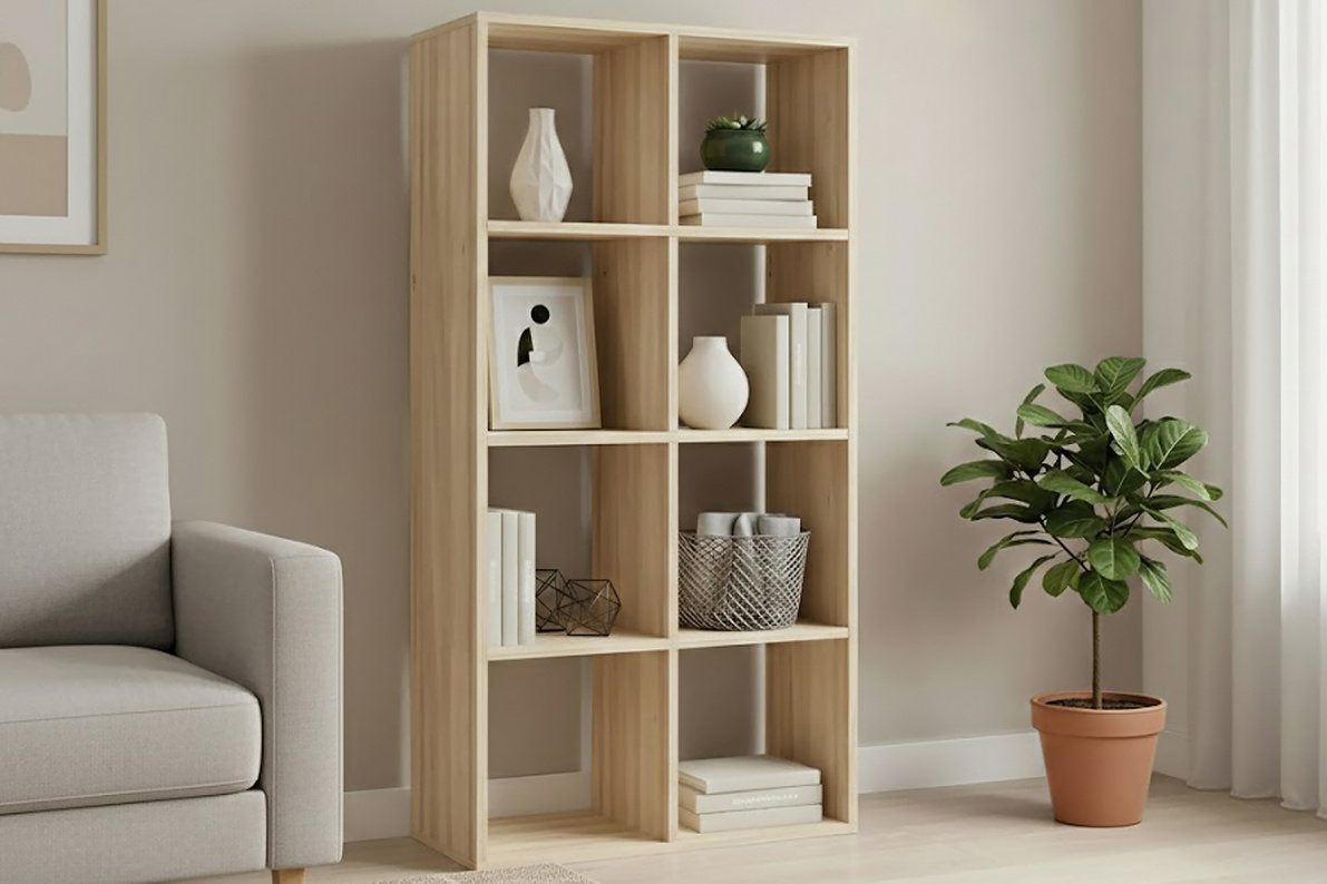 Стеллаж 66х31х130 см с 8 ячейками Теви