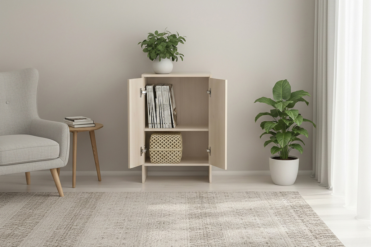 Шкаф 50х30х78 см с двумя дверцами ТевиАкация Лэйклэнд светлая, фото 2