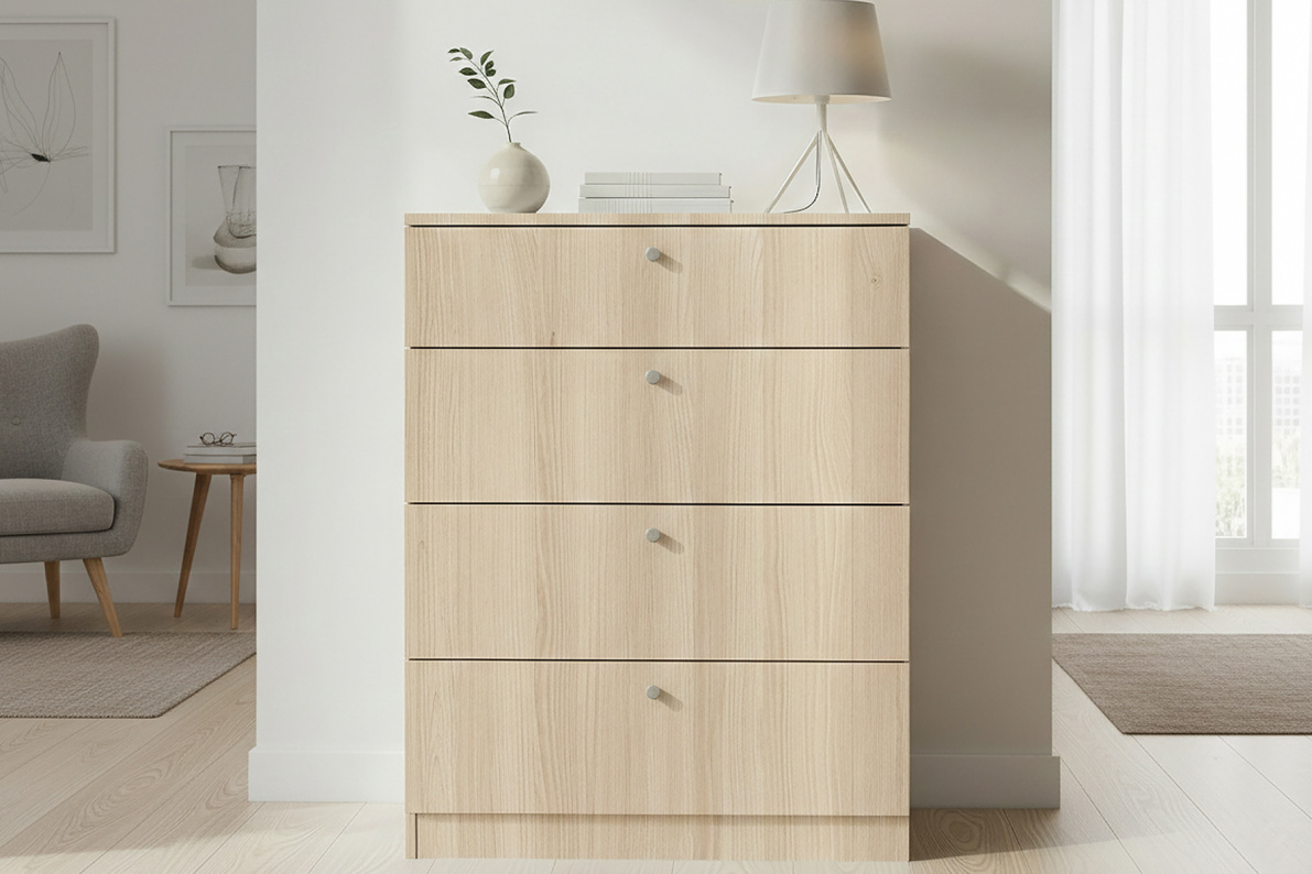 Комод 70х40х94 см с 4-мя ящиками Теви