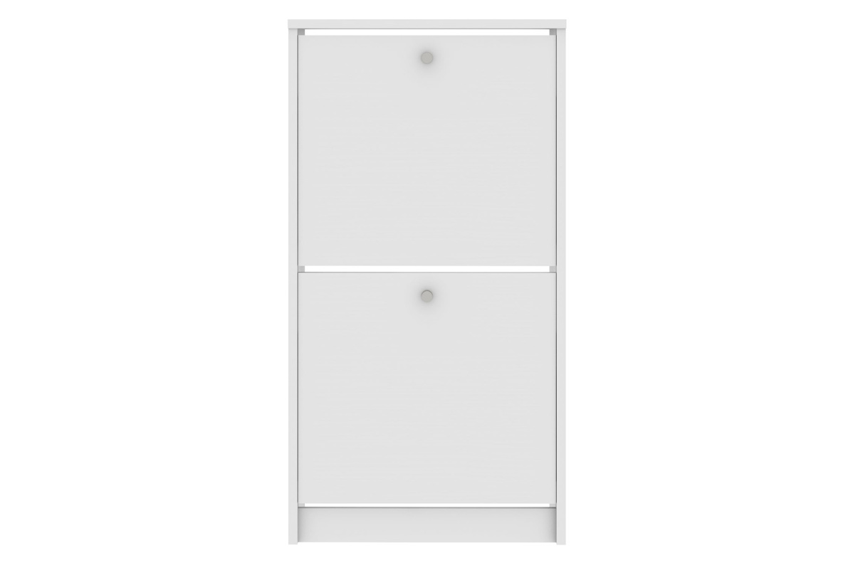 Обувница закрытая 49х28х93 см с двумя отделениями ТевиБелый, фото 3