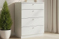 Комод 70х40х94 см с 4-мя ящиками Теви Белый