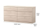 Комод 140х40х72 см с 6-ю ящиками Теви Акация Лэйклэнд светлая, фото 5