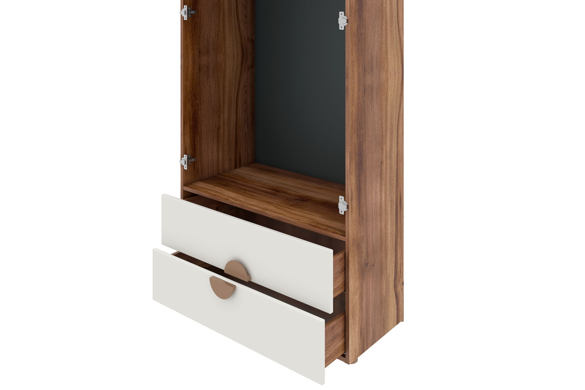 Шкаф 2-х дверный с ящ. ТризильЗеленый камень/Белый, фото 3