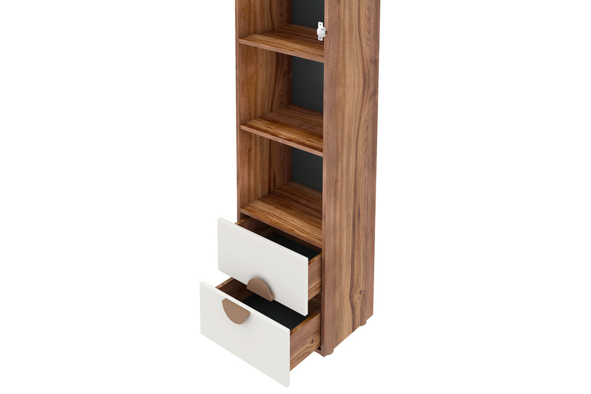 Шкаф 1-дверный с ящ. ТризильЗеленый камень/Белый, фото 3