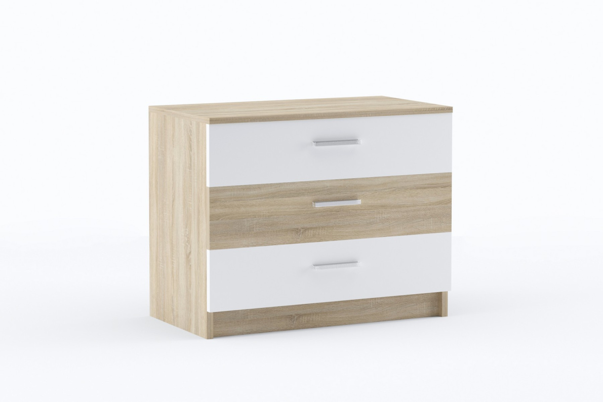 Комод ВикторияДуб сонома / Белый