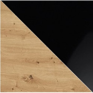 Дуб дикий/Чёрный глянец/Софт Тач Чёрный